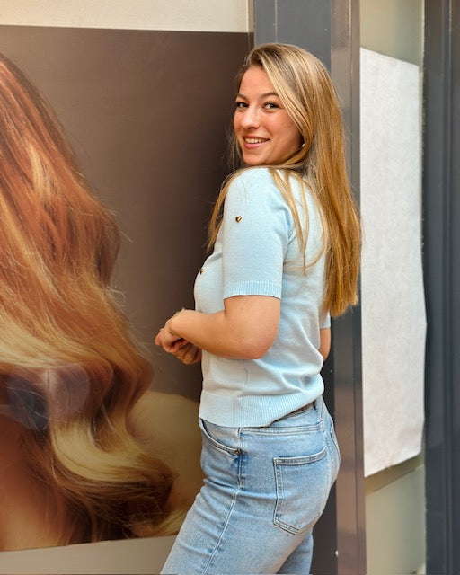 Heart top Vanessa Baby Blauw