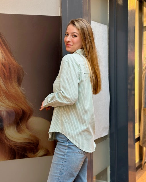 Gestreepte St Tropez Blouse Groen