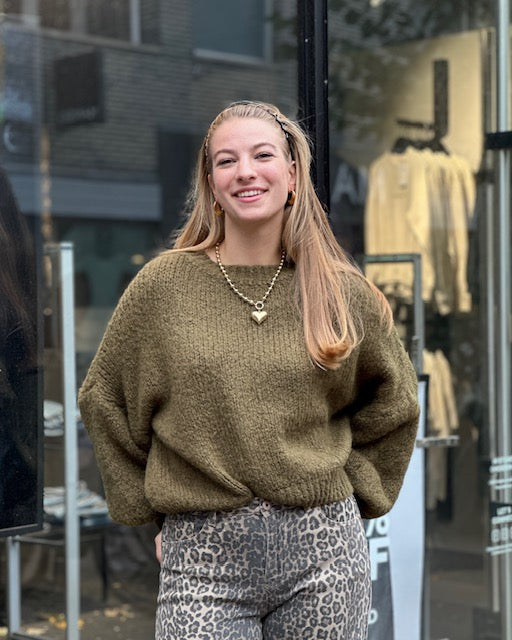 Army Knitted Sweater Laura