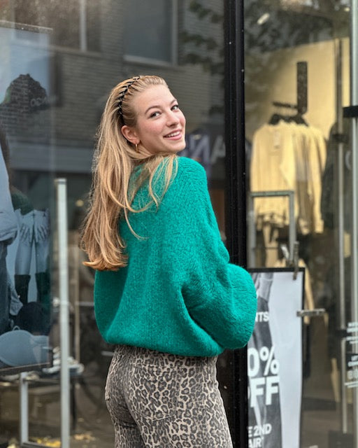 Green Knitted Sweater Laura