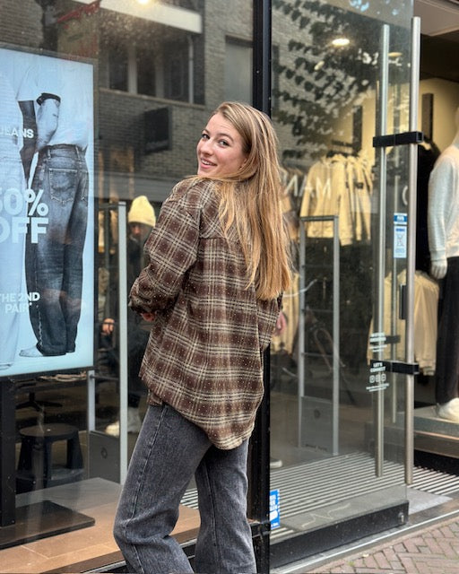 Checked Blouse Choco Odette