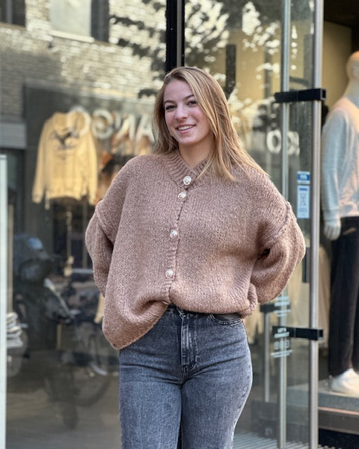 Oversized Vest Camel Cathy