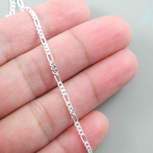 Zilveren Figaro Schakel ketting - 42cm - 45cm - 50cm - 60cm