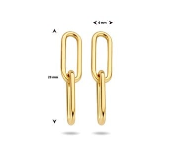 Gold Plated Paperclip Earrings