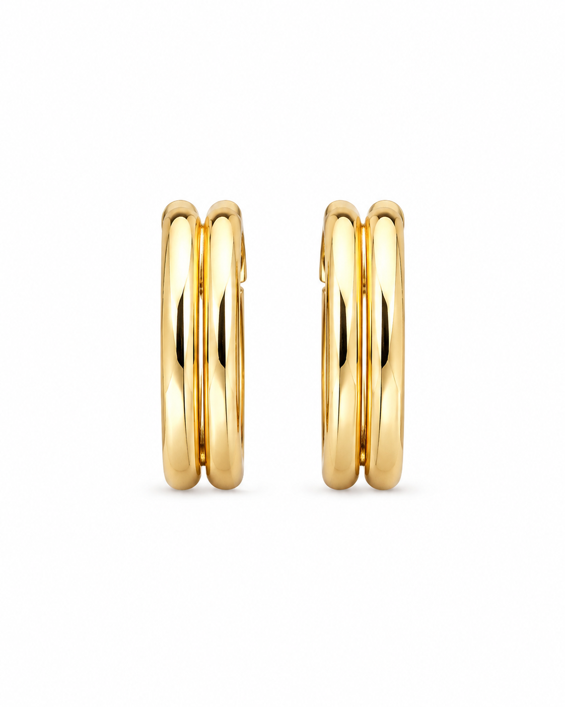 Stainless Steel Double Twist Oorbellen