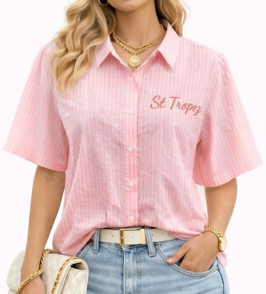 St Tropez Blouse Roze