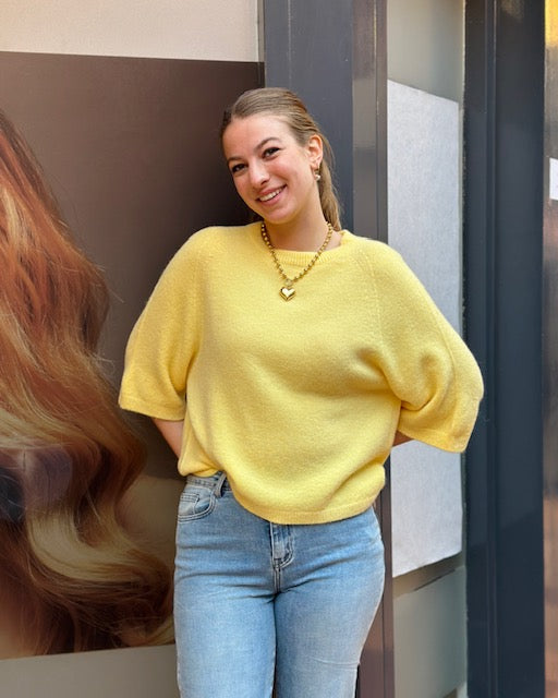 Soft Knit Short Sleeve Yellow