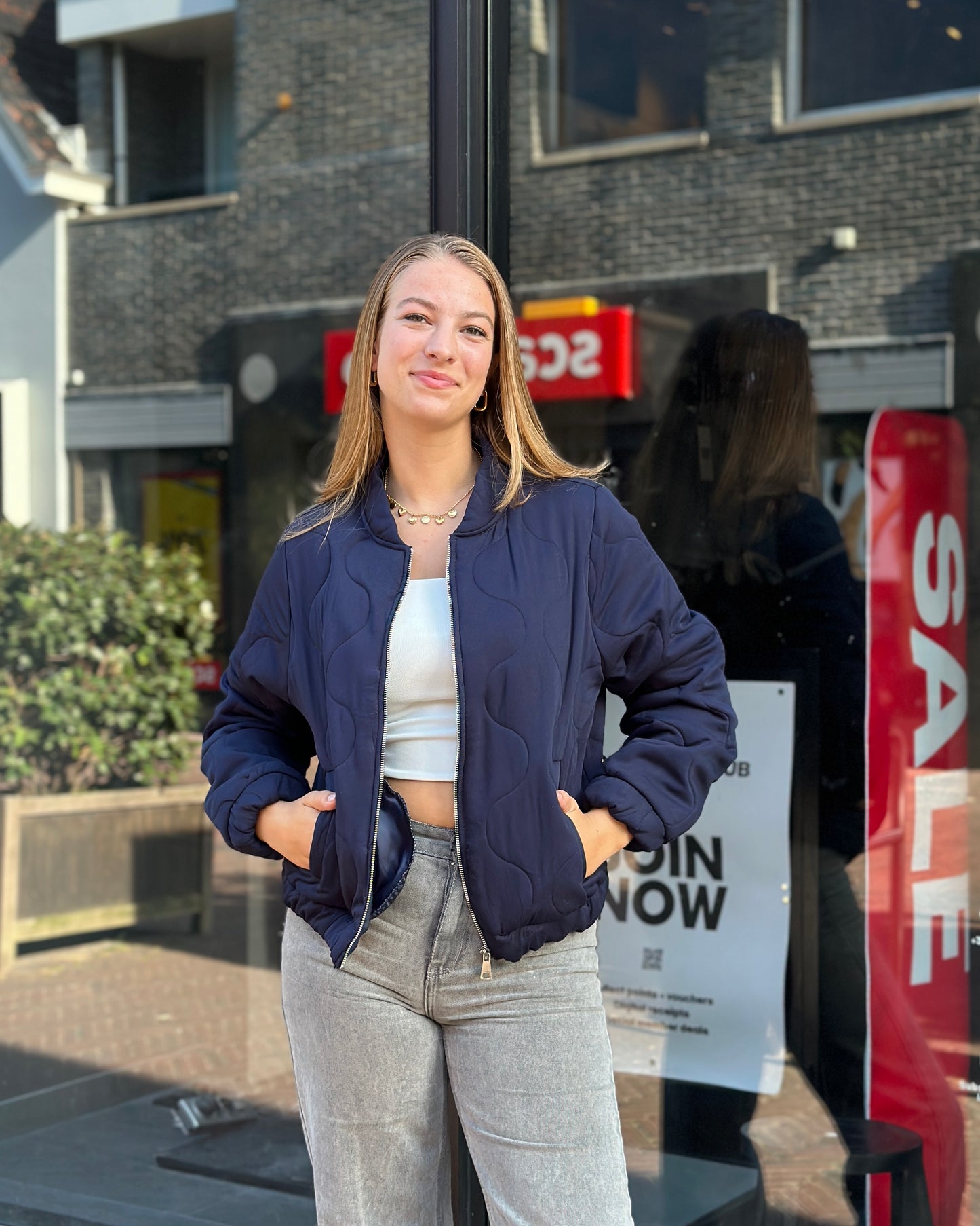 Bomberjack Anais Blauw