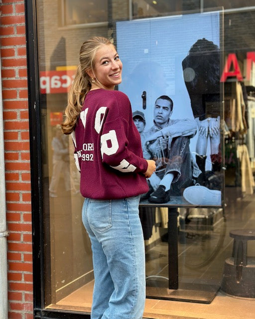 New York Trui Burgundy