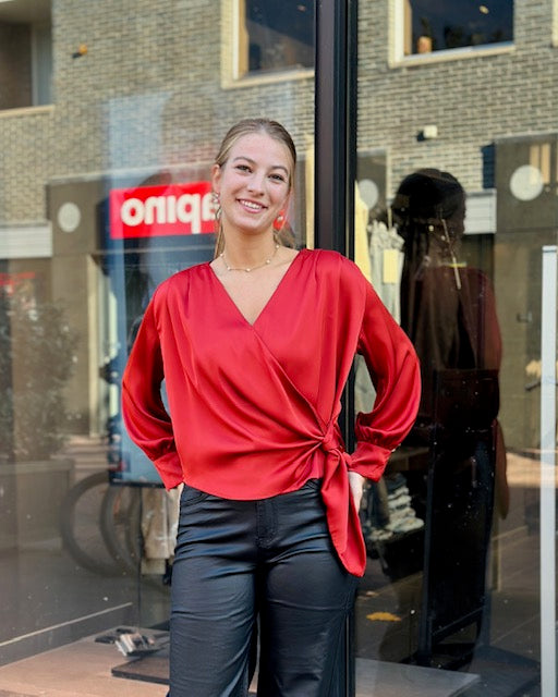 Satijn Blouse Brick