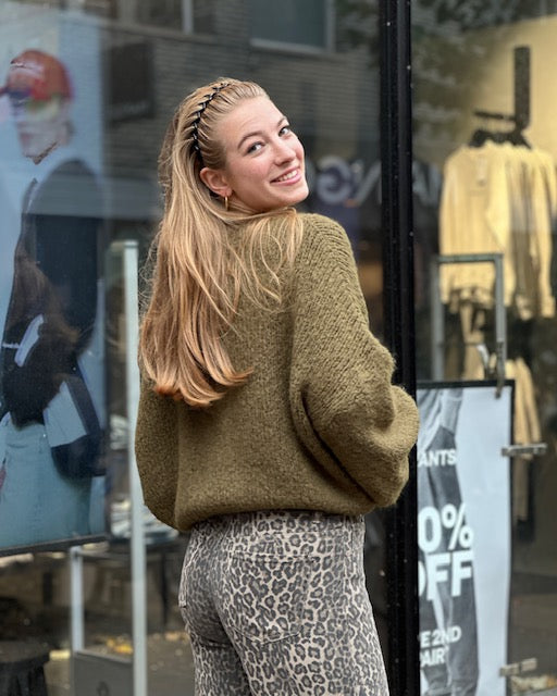 Army Knitted Sweater Laura