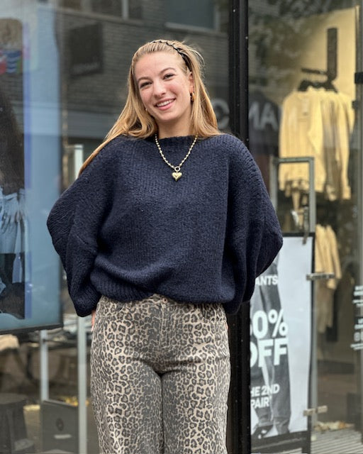 Blue Knitted Sweater Laura