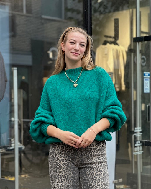 Green Knitted Sweater Laura