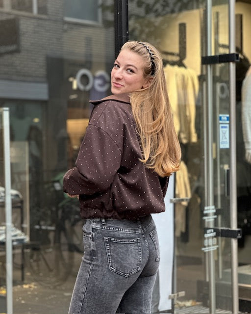 Brown Bomber Jacket Glitter