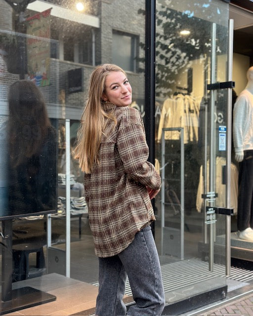 Checked Blouse Choco Odette