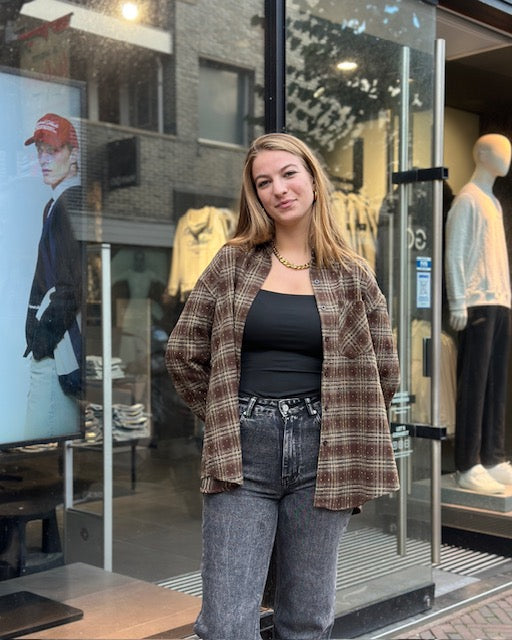 Checked Blouse Choco Odette