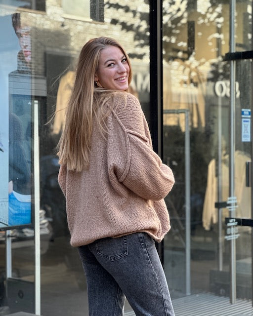 Oversized Vest Camel Cathy