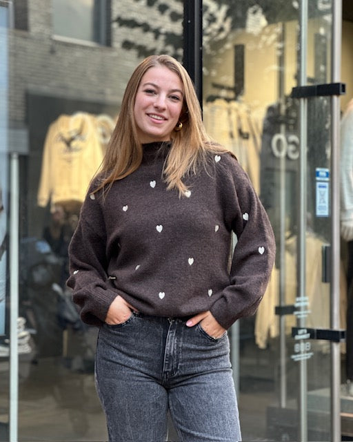 Heart Sweater Choco Lina