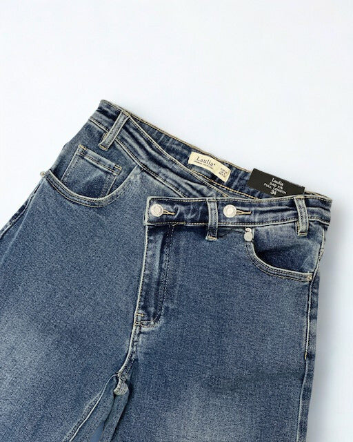 Laulia Schuine Knoop Jeans