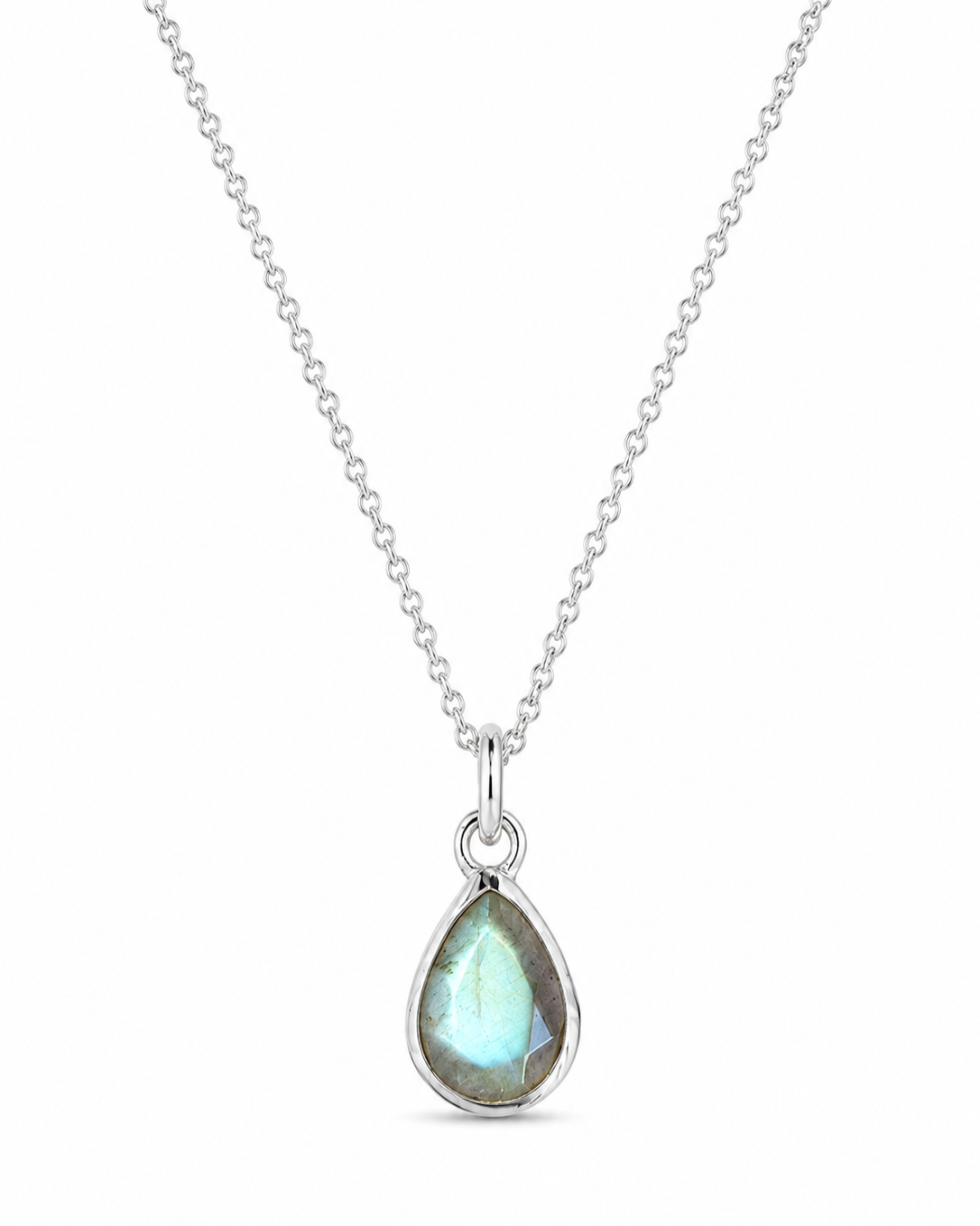 Labradoriet Ketting - Echt Zilver