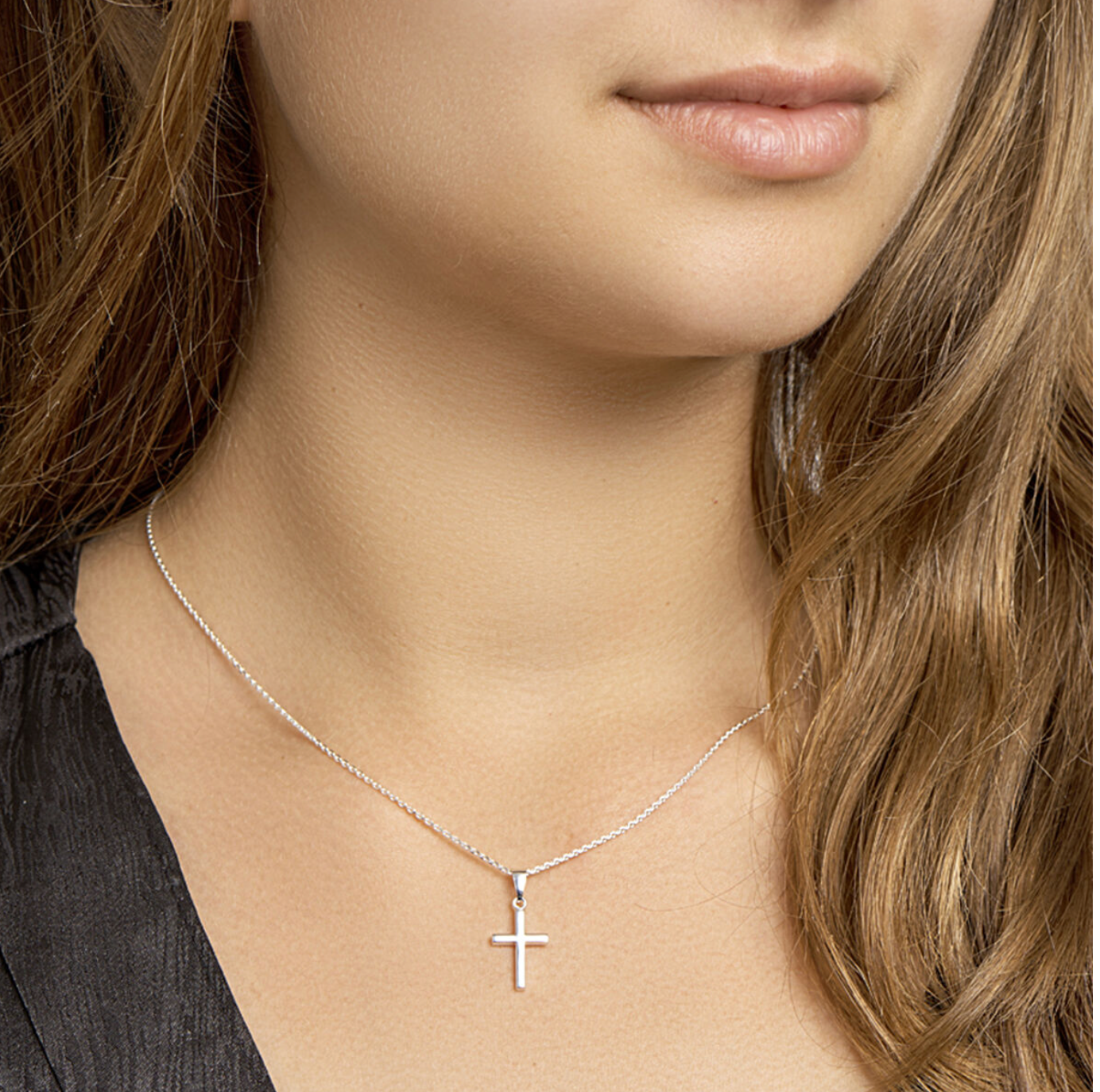 Zilveren Kruis Ketting