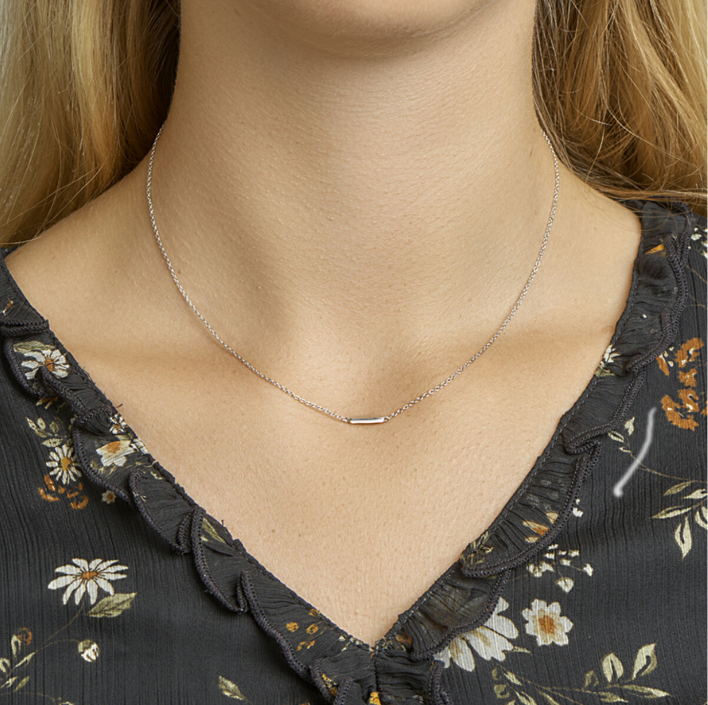 Staaf Ketting Echt Zilver