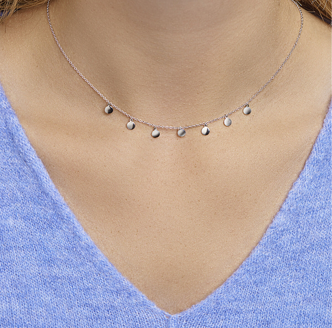 Zilveren Ketting Rondjes