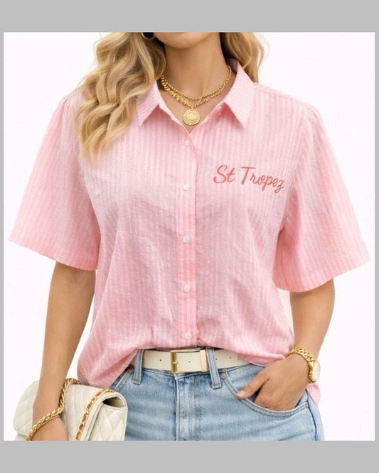 St Tropez Blouse Roze