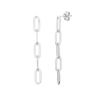 Chain It Up Earrings - Real Silver