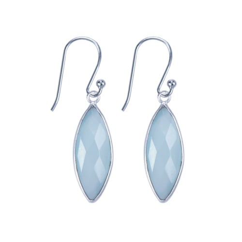 Chalcedony Earrings Silver