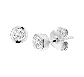 Fine Zirconia Stud Earrings