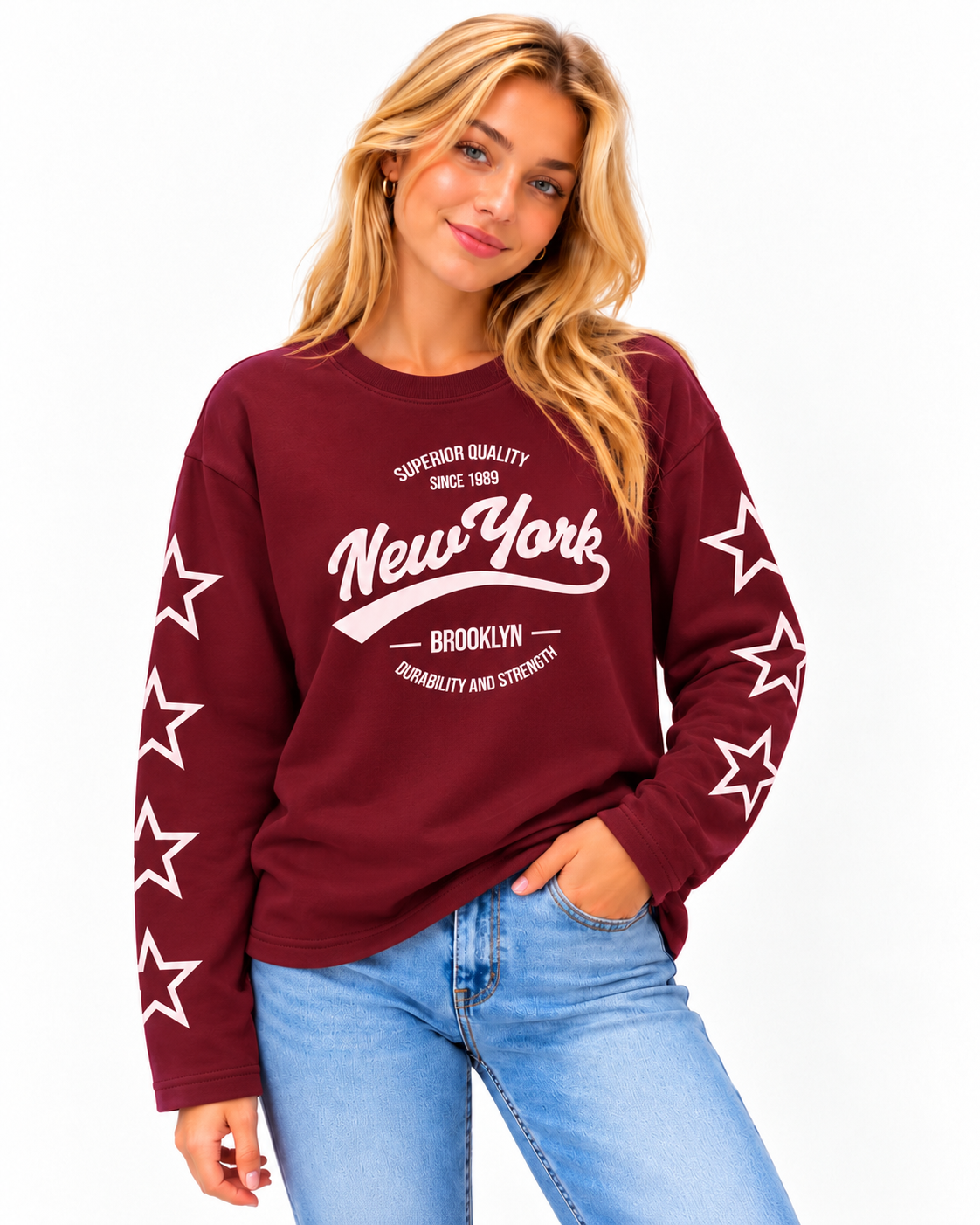 Bordeaux New York Trui Eva