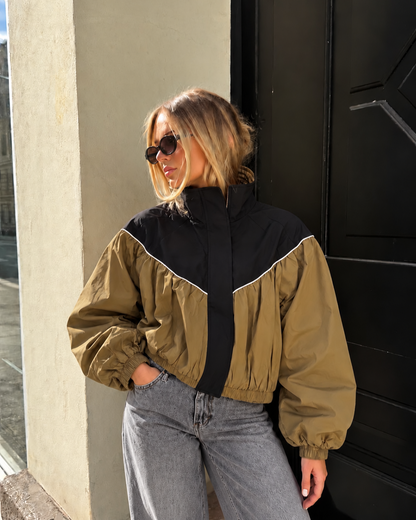 Bomber Jack Khaki Met Zwart