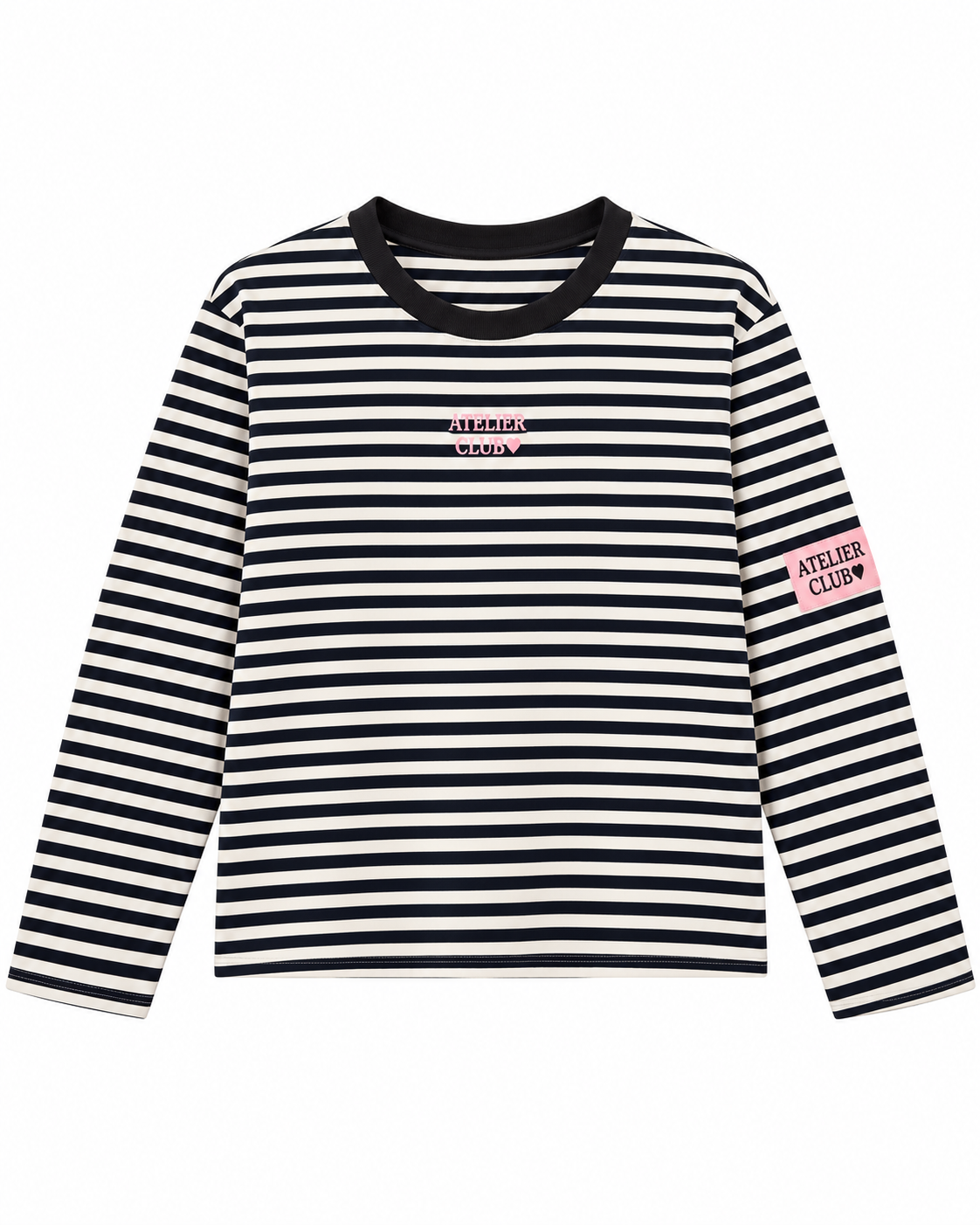 Atelier Club Oversized Striped Shirt Blue With White