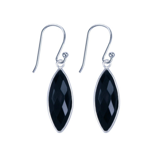 Onyx Earrings Silver