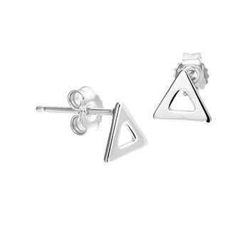 Open Triangle Stud Earrings