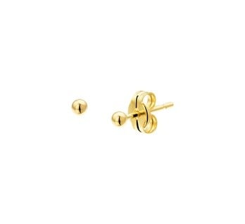 Gold Plated Ball Earrings 2mm
