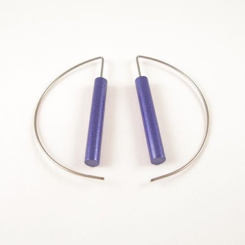 Modern earrings - blue purple