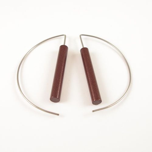 Modern earrings Dark Brown 