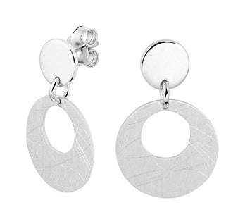 Earrings Circles Scratched