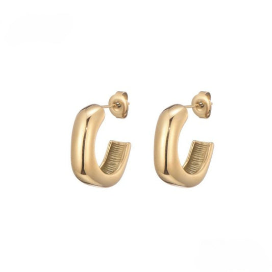 Open Square Hoops - Stainless Steel