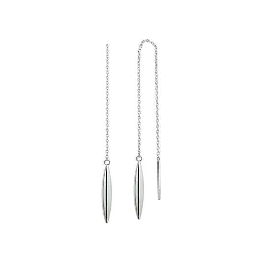 Silver Pull-through Earrings